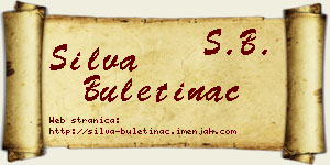 Silva Buletinac vizit kartica